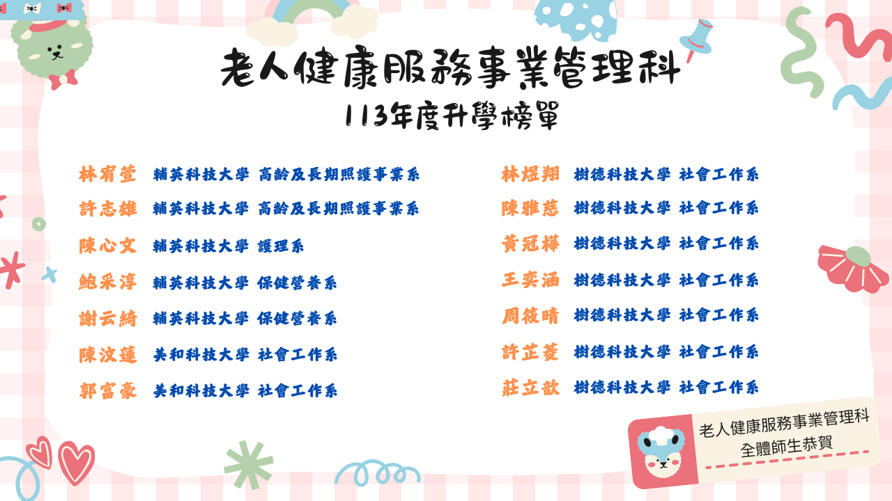 113年度升學榜單2