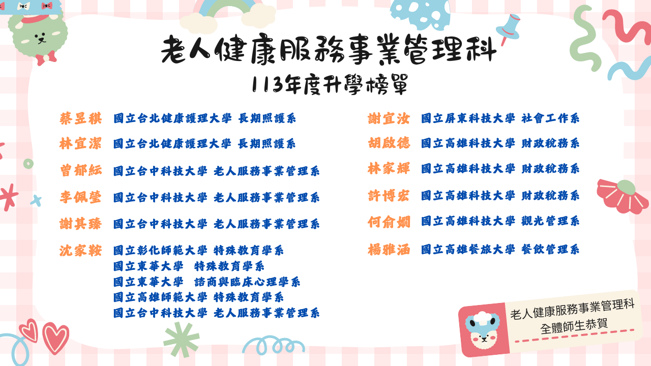 113年度升學榜單1