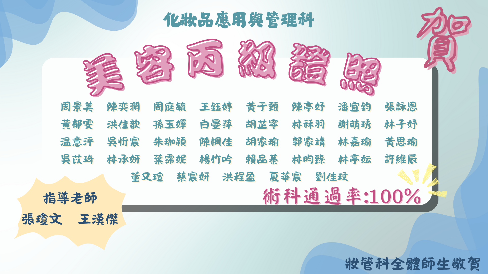 114美容丙級證照
